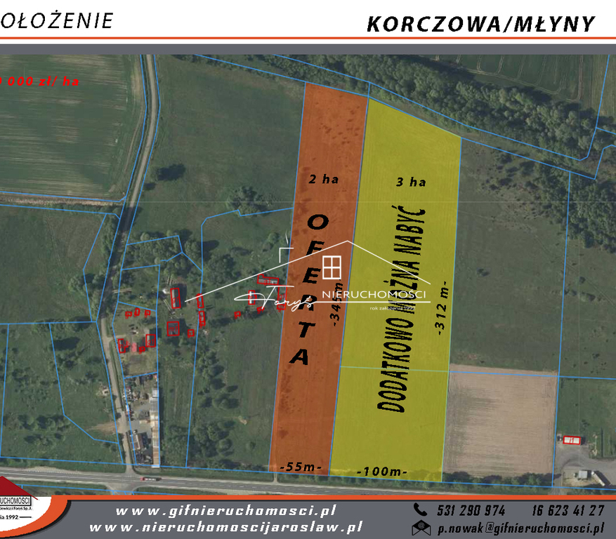 Podkarpackie. Korczowa. Sprzedaż działek