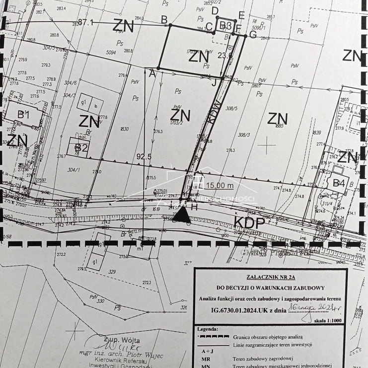 Działka budowlana 15 arów  Ujkowice, 8 km od Przemyśla