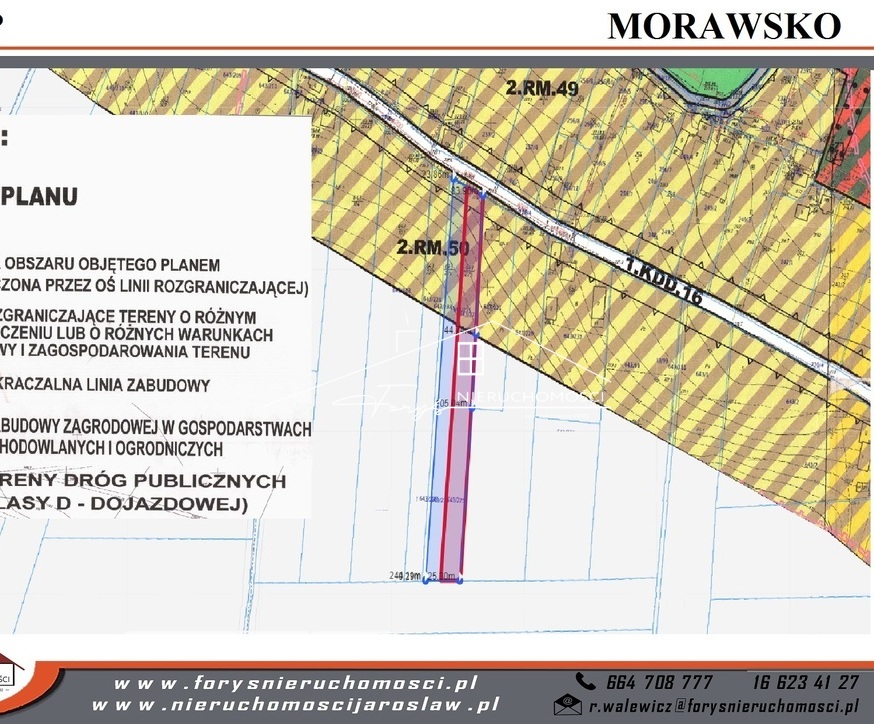 Działka 58 arów w Morawsku  widokowa, z mediami, idealna pod dom lub siedlisko