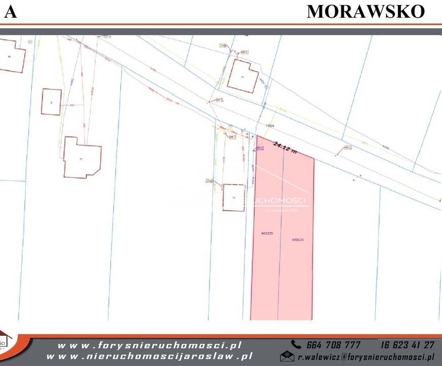 Działka 58 arów w Morawsku  widokowa, z mediami, idealna pod dom lub siedlisko