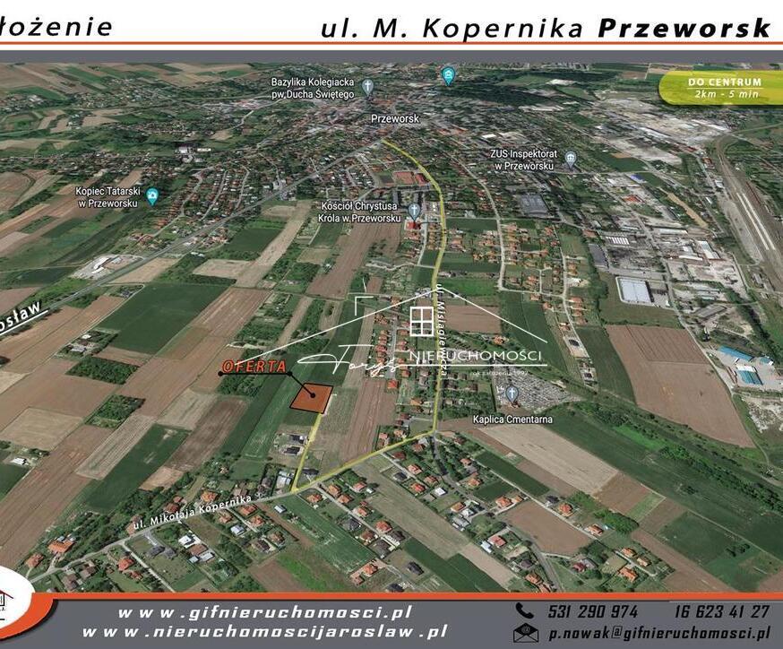 Działka 30 arów z pozwoleniem na budowę 6 domów szeregowych  Przeworsk, ul. Kopernika