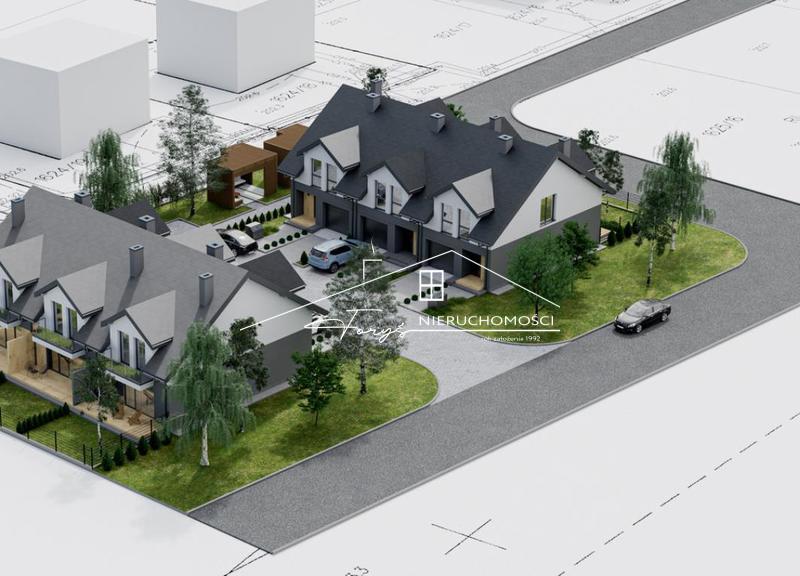 Nieruchomość z gotowym pozwoleniem na budowę 6 domów szeregowych.