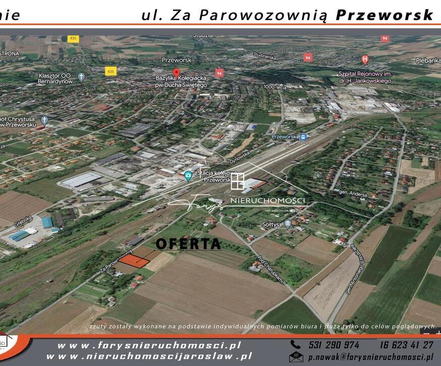 Działka budowlana 14,53 a w Przeworsku  spokojna okolica, dogodna lokalizacja