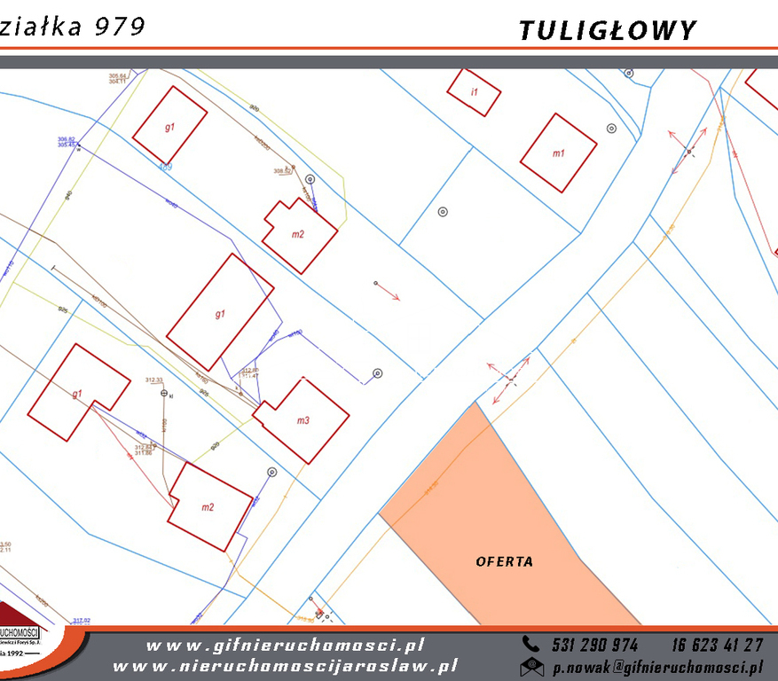 Działka budowlana 31a z widokiem na Pogórze Dynowskie  Tuligłowy