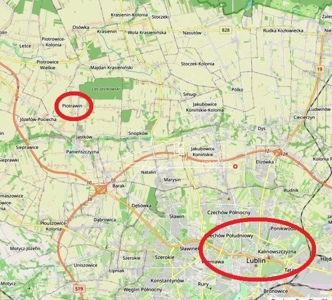 Działka 2600m pod zabudowę zagrodową  Piotrawin 1, 17km od Lublina