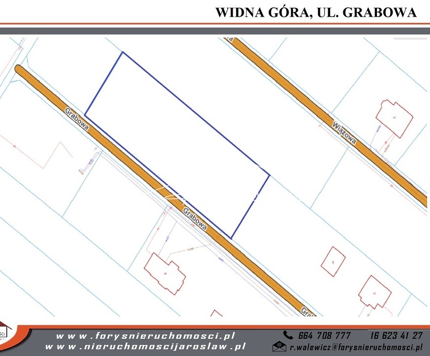 Widokowa działka 21,38 a z rozpoczętą budową domu  Widna Góra, ul. Grabowa