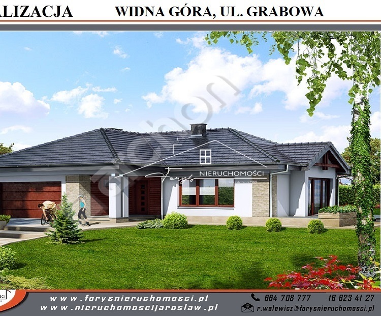 Widokowa działka 21,38 a z rozpoczętą budową domu  Widna Góra, ul. Grabowa