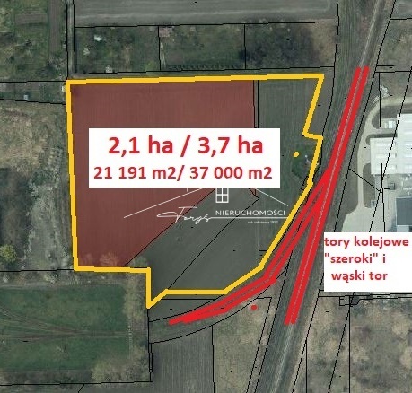 Działka usługowo-przemysłowa 2,12 ha  Przemyśl, ul. Lwowska, z pozwoleniem na budowę i możliwością bocznicy kolejowej