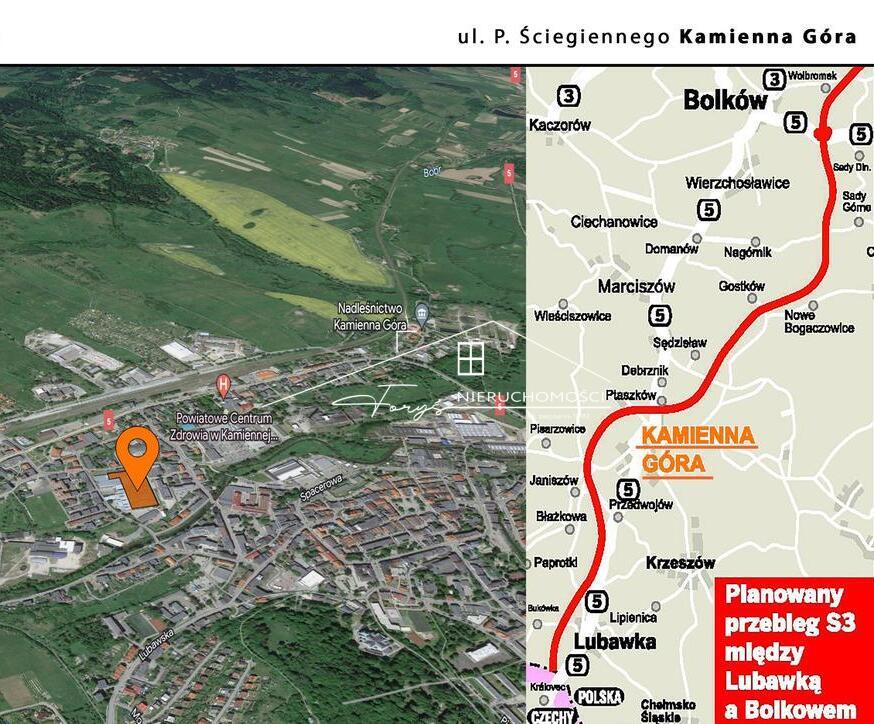 Teren inwestycyjny 9919m w centrum Kamiennej Góry  dawna tkalnia jedwabiu Floreta
