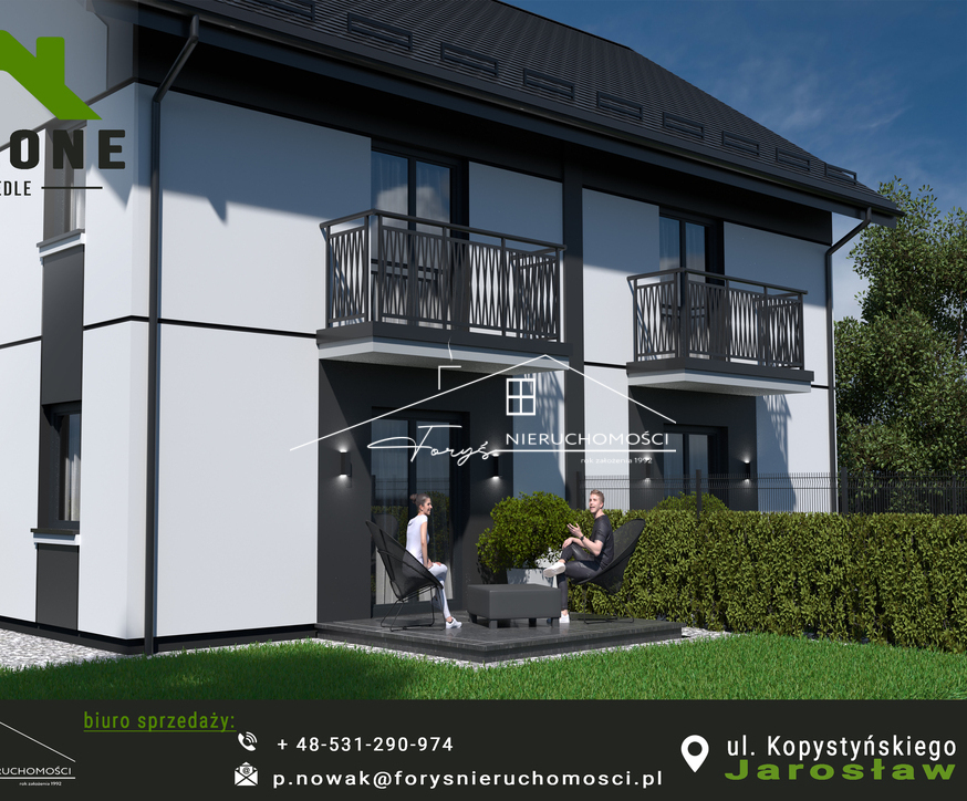 Nowoczesne mieszkanie z ogródkiem w kameralnym osiedlu  Jarosław, 67,92m