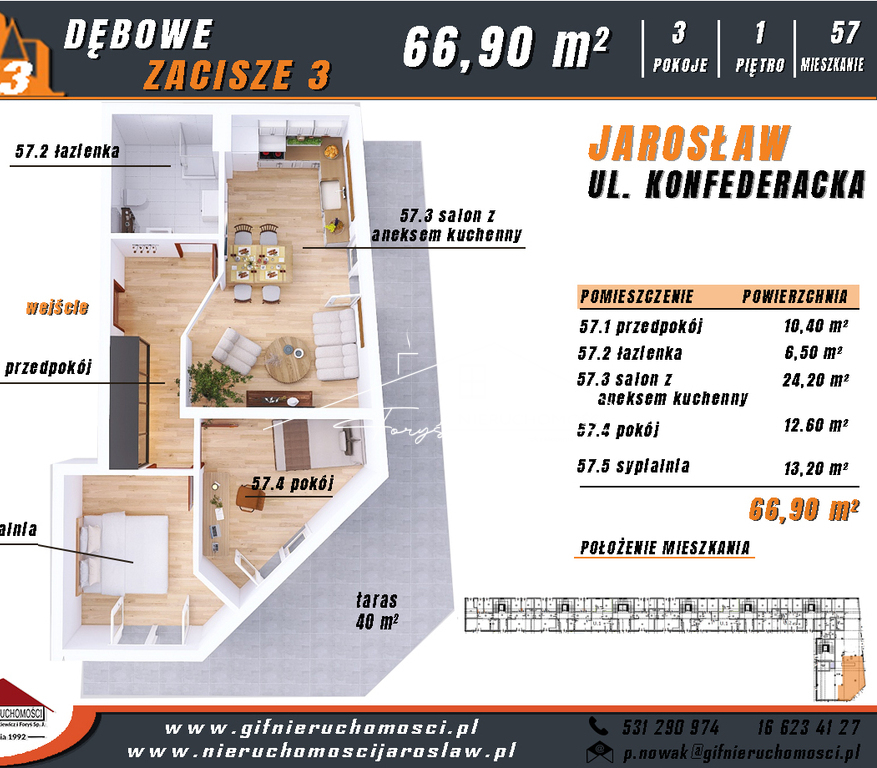 Nowoczesne mieszkania z balkonami  Dębowe Zacisze 3 w Jarosławiu, bez dodatkowych opłat