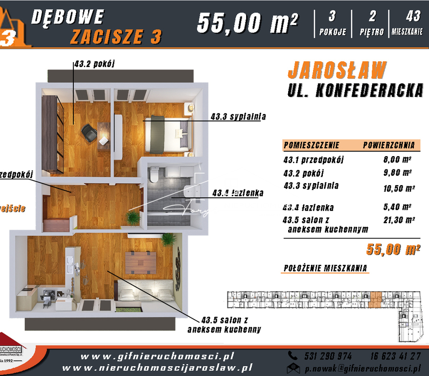 Nowe mieszkania w Jarosławiu  Dębowe Zacisze 3 przy ul. Konfederackiej