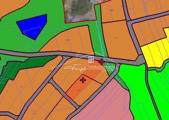 Działka o wymiarach 32 x 148 m – korzystny kształt pod przyszłą zabudowę.