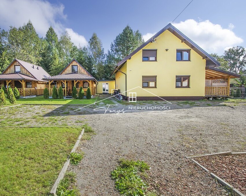Na sprzedaż ośrodek wypoczynkowy w Radawie  3 domki, 25 miejsc noclegowych, 10 a
