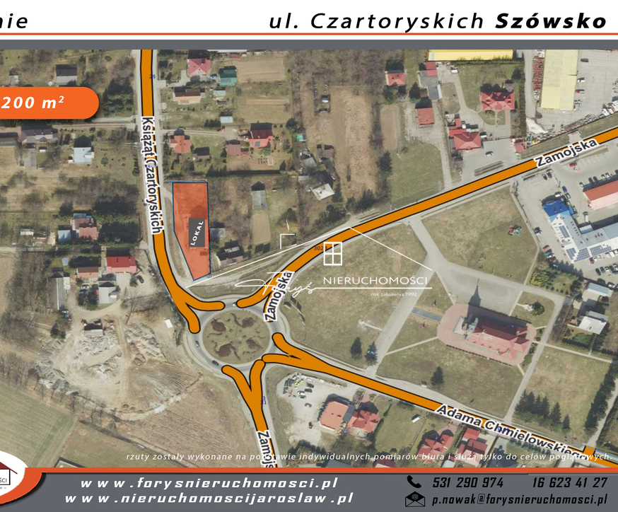 Budynek usługowo-mieszkalny do wynajęcia przy rondzie w Szówsku  300m  działka 12 arów